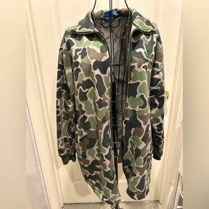Adidas trefoil camouflage zip up sweater
